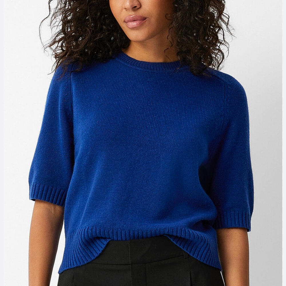 LOFT Blue Crew Neck Sweater
